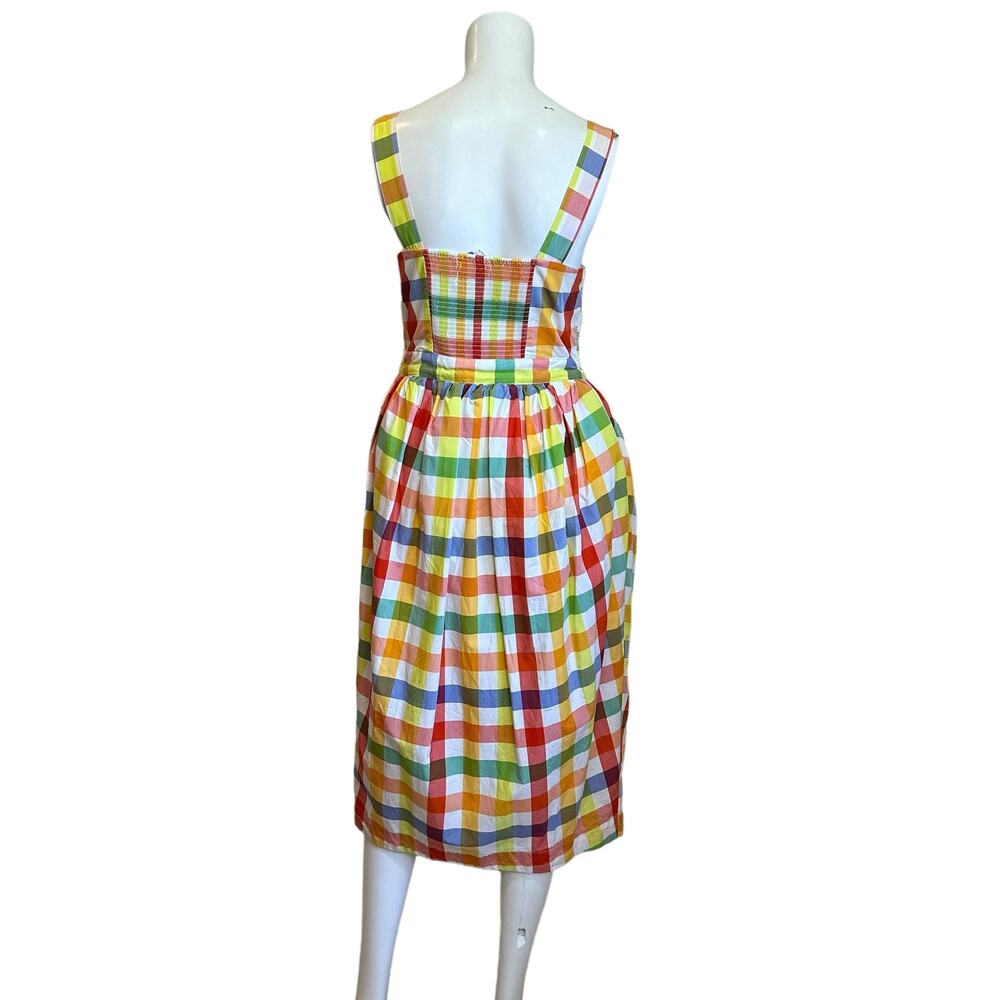 Christopher John Rogers for Target Multicolored Plaid Tank Summer Dress sz 6 - Picture 2 of 13